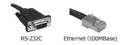 RS-232CまたはEthernetより選択が可能です。